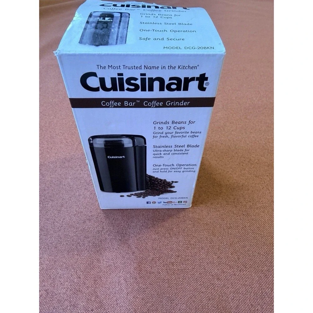 Cuisinart DCG-20BKN Blade Coffee Grinder Electric, Black Stainless Steel, Cord